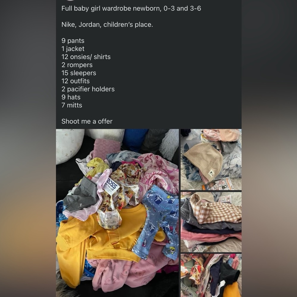 Full baby girl wardrobe 0-3 & 3-6
